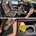 thumbnail image 6 of Binienty Southwestern Aztec Horse Automotive Seat Covers Full Set with Auto Steering Wheel Cover Comfortable Armrest Pad Easy to Install Vehicle Seat Belt Covers 14 PCS Car Interior Decor Set, 6 of 7