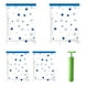 thumbnail image 1 of Bolsa Ropa Bolsa de almacenamiento de plástico Bolsa de compresión al vacío Suministros de organizador para el hogar, 2 piezas grandes, 2 piezas pequeñas, bomba Monstrate HA003823-03, 1 of 7