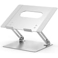 thumbnail image 1 of Aluminum Laptop Stand, Ergonomic Adjustable Notebook Stand, Riser Holder Computer Stand Compatible with Air, Pro, Dell, HP, Lenovo More 10-15.6" Laptops, Black - Silver, 1 of 8