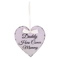 thumbnail image 1 of Daddy Here Comes Mummy Heart Shape Wedding Hanging Sign Plaque, 1 of 5