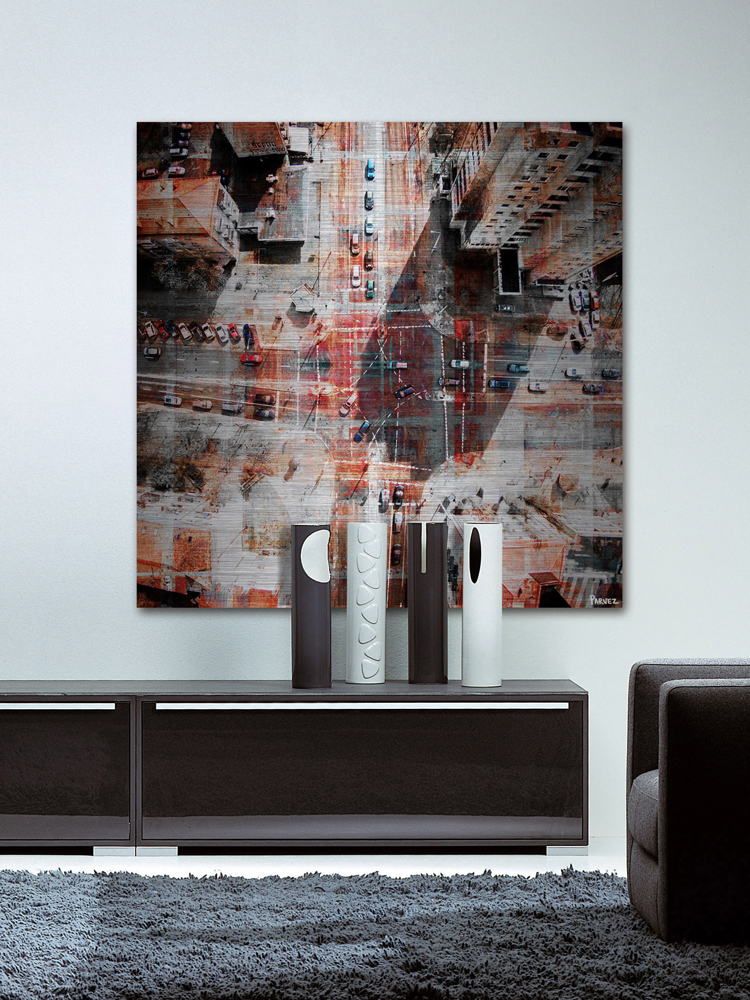 "Midday Confusion" Painting Print on Brushed Aluminum