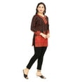 thumbnail image 4 of Maple Clothing India Short Tunic Top Kurti Women's Printed Indian Apparel (Black, S), 4 of 6