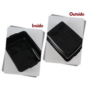 Aninhao 32 Liter Black Commercial Bus Tub, Extra Large Plastic Bus Box, 4 Pack