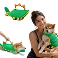 thumbnail image 5 of Dinosaur Dog Life Jacket with Chin Float,High Buoyancy Pet Swimming Vest with Handle & Adjustable Straps,Cute Puppy Lifesaver Swimsuit for Small Medium Large Dogs, 5 of 6
