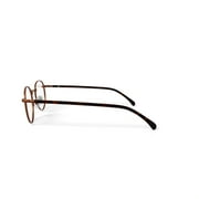Walmart Men's FM17267A Round Prescription Eyeglasses with Case, Brown