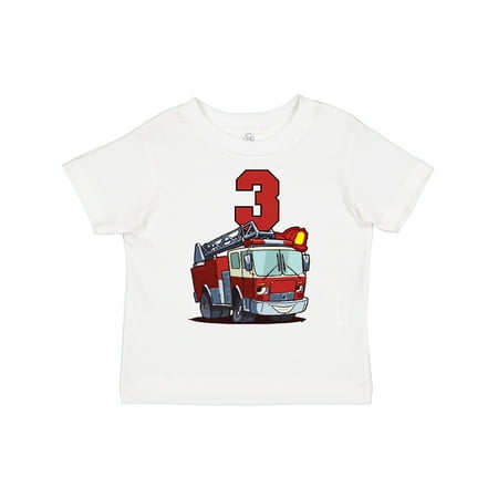 

Inktastic 3rd Birthday Fire Truck Gift Toddler Boy or Toddler Girl T-Shirt