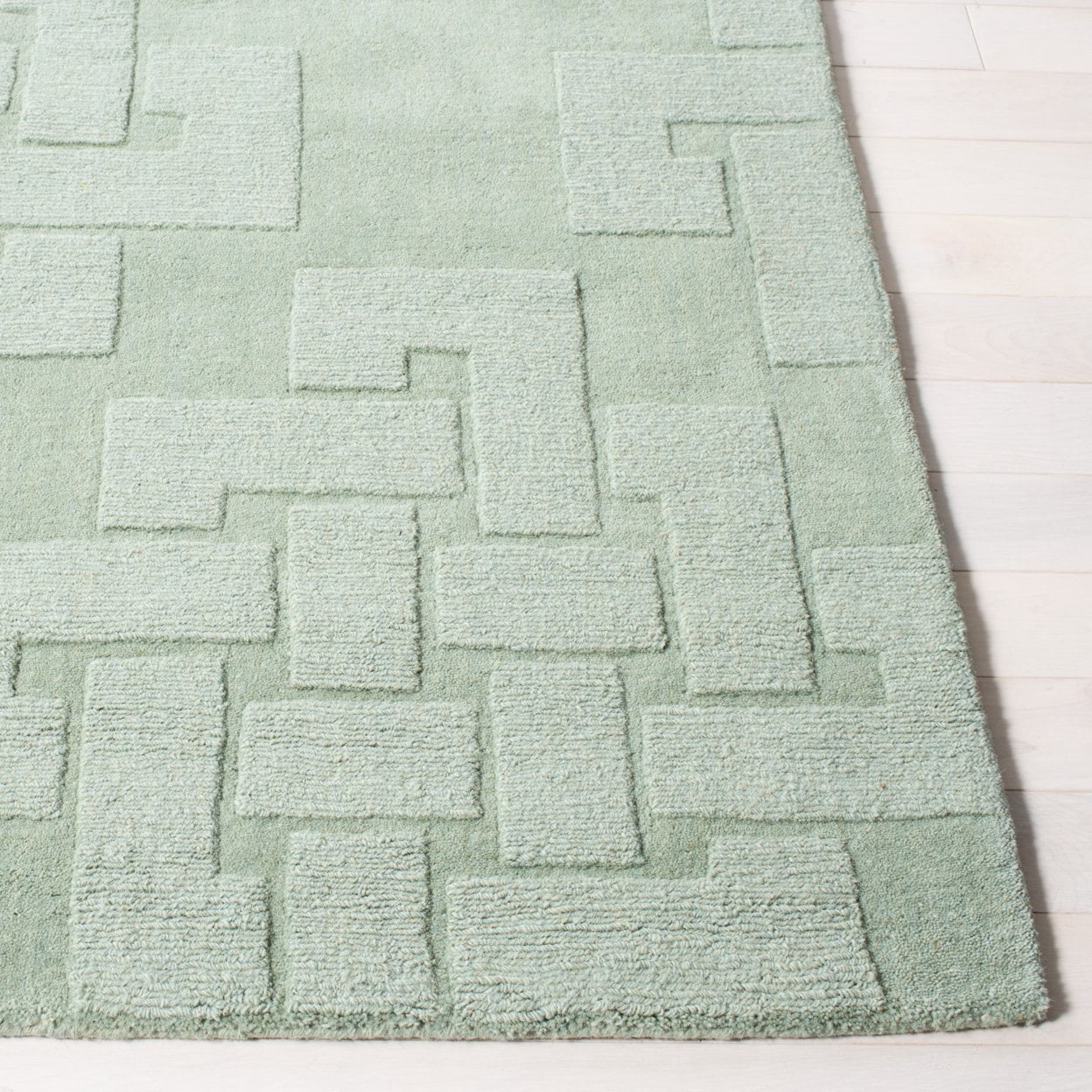 SAFAVIEH Martha Stewart Knot Geometric Wool Area Rug, Sea Anemone, 4' x 6'