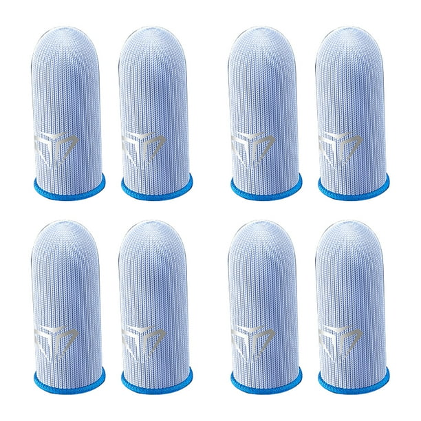 sweethay 4 pares de fundas para los dedos, suministros antideslizantes para juegos, pantalla táctil, funda para los pulgares, fundas a prueba Electrónica Azul