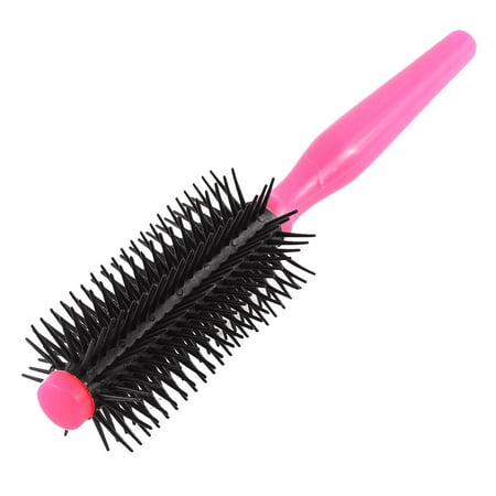 Hairstyle Black Pink Plastic Wavy Curly Hair Care Comb Roll Round Brush