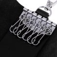 thumbnail image 3 of Fashion Leather Key Pack Key Chain Key Holder Key Hook Waist Padlock Bag - black, 3 of 8
