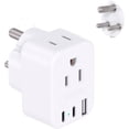 thumbnail image 2 of South  Travel Plug Adapter, Type M Power Adapter with 2 AC Outlets 3 USB Ports(2 USB C) for  to South  Botswana Namibia India Nepal Bhutan Sri Lanka, 2 of 7