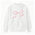 thumbnail image 5 of Aofany Baby Girl Sweatshirt Crew Neck Long Sleeve Pullover Tops Toddler Kids Fleece Lined Sweatshirts, 2-13T, 5 of 6