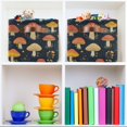 thumbnail image 6 of Yayeee Canvas Storage Basket with Handles for Shelves Fabric Bins Closet Organizer, Black Mushroom Pattern, 6 of 8