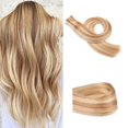 thumbnail image 1 of Extensiones con cinta adhesiva Extensiones de cabello humano Rubio Natural Invisible Extensiones de cabello real Sedoso Recto Resaltado 18 pulgadas 40 g 20 piezas Extensiones de cabello humano brasile, 1 of 5