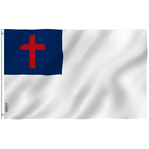 ANLEY [Fly Breeze] 3x5 Feet Christian Flag - Vivid Color and UV Fade Resistant - Canvas Header and Brass Grommets - Religious Banner Flags