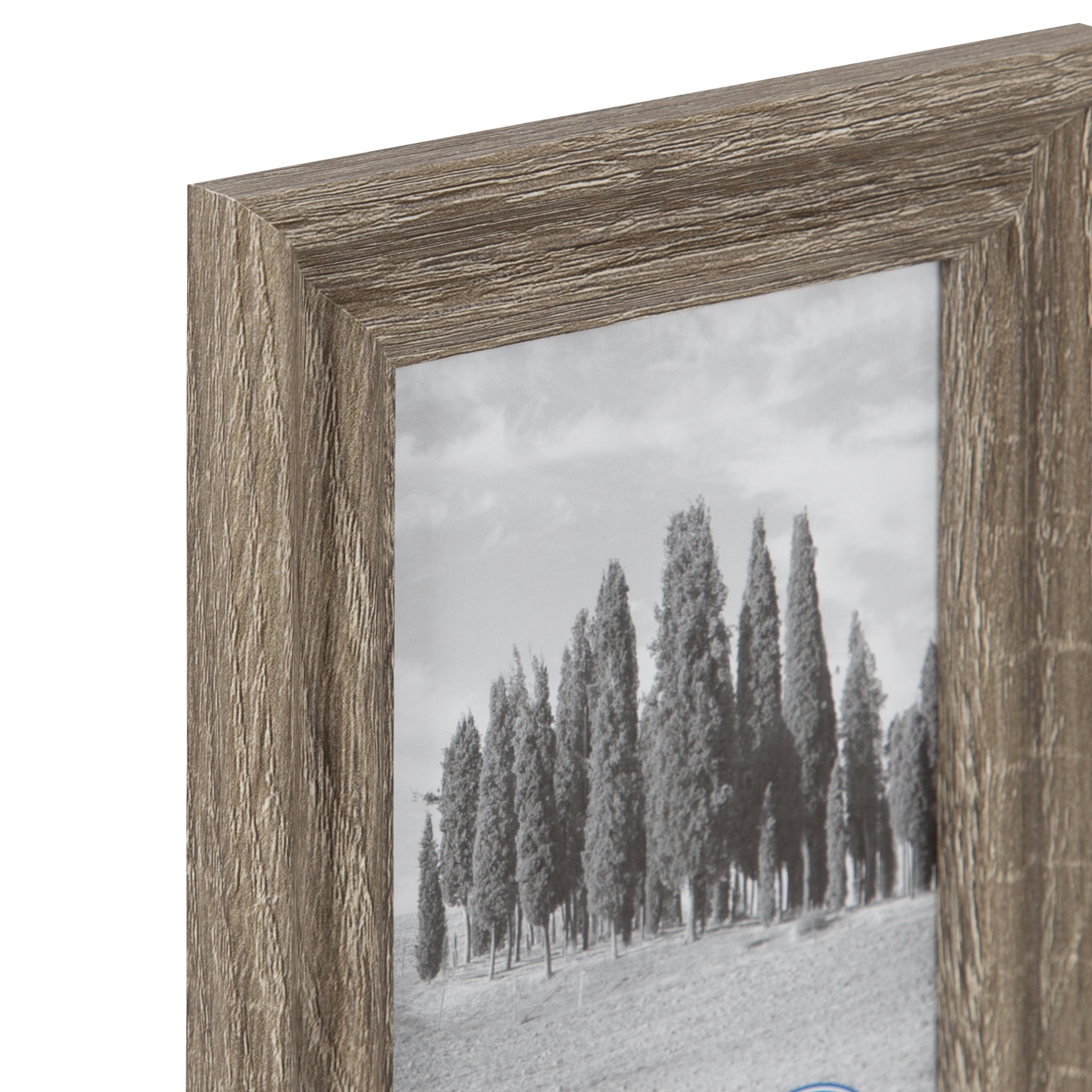 Mainstays Traditional Gallery Wall Picture Frame, 4 x 6, Rustic Gray, Set of 4