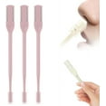 thumbnail image 1 of en 1 cortr de pelo nasal, herramienta 2024, removedor de pelo de doble cara, cuchillo de nariz giratorio manual de 360° con recolector de orejas para mujeres y hombres (rosa, 3 piezas), 1 of 3