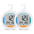 thumbnail image 1 of Small Digital Refrigerator Thermometer 2 Pack, IP65 Waterproof Commercial and Home Use, Max/Min Record Function with LCD Screen, Can be hung or stood for Fridge, 1 of 5
