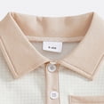 thumbnail image 4 of TOWED22 Toddler Baby Boy 1st 2nd Birthday Outfit Set Embroideried T-shirt Tops with Casual Shorts Summer Birthday Clothes Beige,0-6 M, 4 of 8