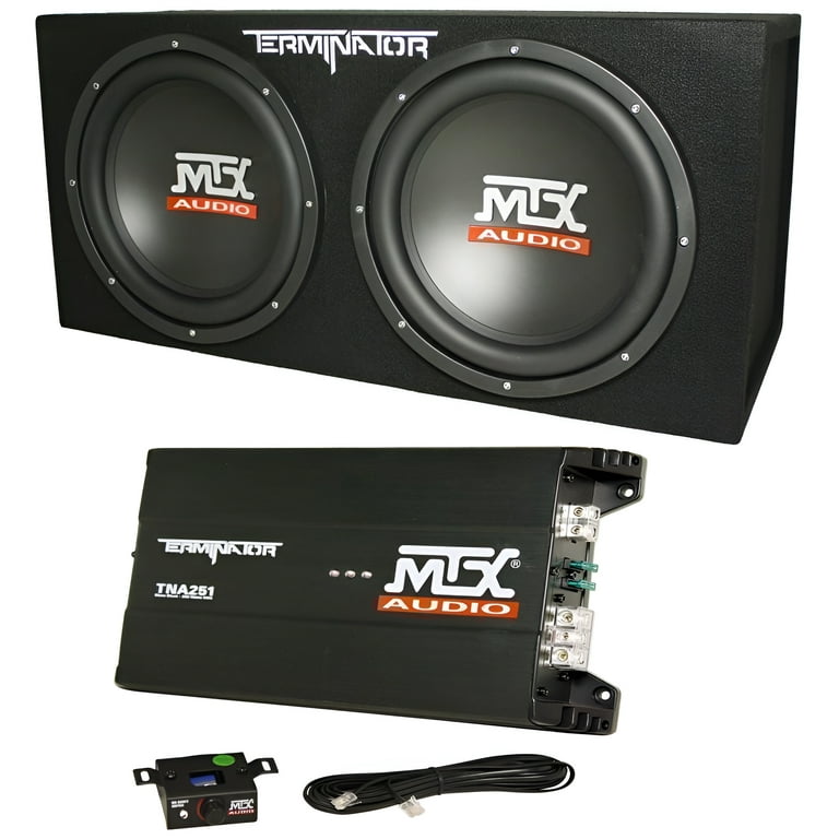 MTX Terminator 1200w Dual 12” Subwoofers/Box/Amp Kit with Free
