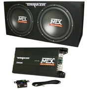 MTX Terminator TNP212D2 1200w Dual 12” Subwoofers/Box/Amp Package+Free Speaker !