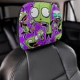 thumbnail image 4 of Invader Zim Car Headrest Cover 2 Pcs Vehicles Seat Pillow Cover Protector Accessories Decor Auto Front/Rear Seats Head Rest Cover 2 Pcs Universal Fit Most Cars Sedan SUV Van, 4 of 7