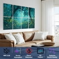 thumbnail image 3 of 8 Pack Art Acoustic Panels Sound Absorbing Fireflies night forest Rainforest Woodland Decorative Soundproof Wall Panels Self Adhesive for Nursery Game Room Bedroom 48"x32", 3 of 7