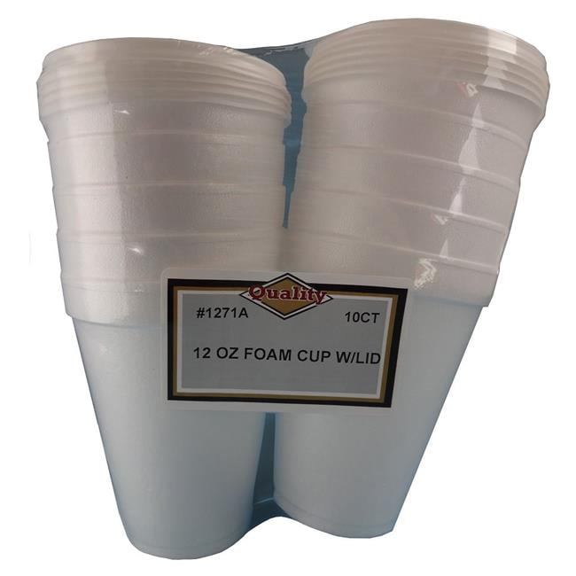 12 oz Foam Cup with Lid Case of 360