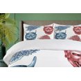 thumbnail image 4 of Ambesonne Kabuki Duvet Cover Sets, Colored Japan s, 2-Queen, Blue Red White, 4 of 7