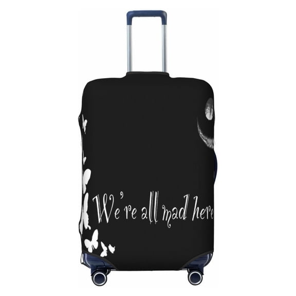 Alice In Wonderland Themed Luggage Cover Approved Travel Suitcase Protector Elastic Washable Baggage Covers For 25-28 Inch Luggage