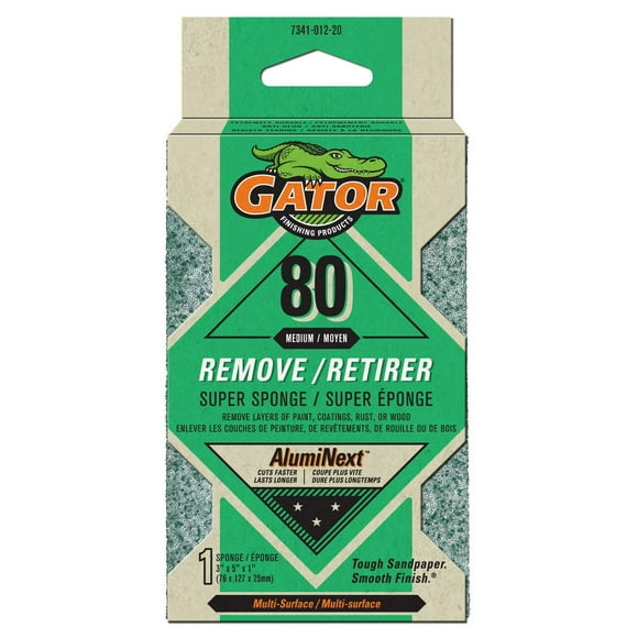 GATOR Premium Super Sanding Sponge, 80 grit