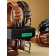 thumbnail image 2 of Marino’s Men Genuine Leather Dress Belt with Single Prong Buckle - Pack of 2, 2 of 6