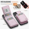 thumbnail image 5 of Allytechgroup for Samsung Galaxy A23 5G Case, Pu Leather Detachable Cards Holder 2 In 1 Wallet Case Comaptible with Magsafe Kickstand Magnetic Shockproof Back Cover for Samsung Galaxy A23 5G, Pink, 5 of 7