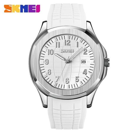Top Brand Luxury Leather Strap Quartz Wristwatches Mens Casual Waterproof Date Sports Watches Clock Male Montre homme white