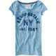 thumbnail image 1 of Aeropostale Mujeres Ny Est. Camiseta gráfica 1987, azul, pequeña, 1 of 1