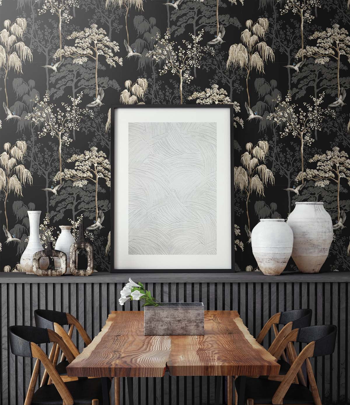 Arthouse Bird Garden Peel and Stick Wallpaper
