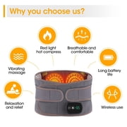 Sbomiaort Heating Pad Back Pain,Lower Back Massager with 3 Massage Modes, for Abdominal and Back Pain Relief