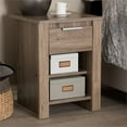 thumbnail image 3 of Bowery Hill 1 Drawer Nightstand in Oak Brown, 3 of 6