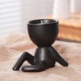 thumbnail image 4 of YAOMOBB Indoor Plant Decoration Pot Creative Craft Desktop Vase Container Small Figure Potted Plant Pot Mini Human Shaped Ceramic Flower Pot, 4 of 6