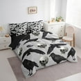 thumbnail image 3 of Manfei Gothic Skull 7pcs Bedding Comforter Set,Black Crow Queen Bedding Sets Super Cozy,Happy Halloween Queen Sheet Sets,Ultra Soft Gothic Room Decor,Reversible, 3 of 7