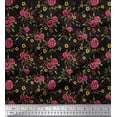 thumbnail image 1 of Soimoi Cotton Cambric Fabric Leaves & Floral Artistic Print Fabric by Yard 56 Inch Wide, 1 of 3