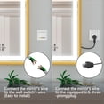 thumbnail image 6 of JSneijder 30x30 inch Gold LED Bathroom Mirror with Lights, Ajustable 3000K/4500K/6000K, Lighted Bathroom Vanity Mirror, Wall Mounted, Dimmable, Anti-Fog, 6 of 8
