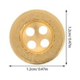 thumbnail image 2 of Hytrove 100Pcs Round Plastic Buttons for Sewing Clothing Accessories Golden Bronze Silver 15Mm, 2 of 8