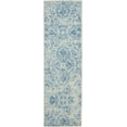 thumbnail image 2 of Nourison Jubilant Distressed Damask Blue 2'3" x 7'3" Area Rug, (7' Runner), 2 of 7