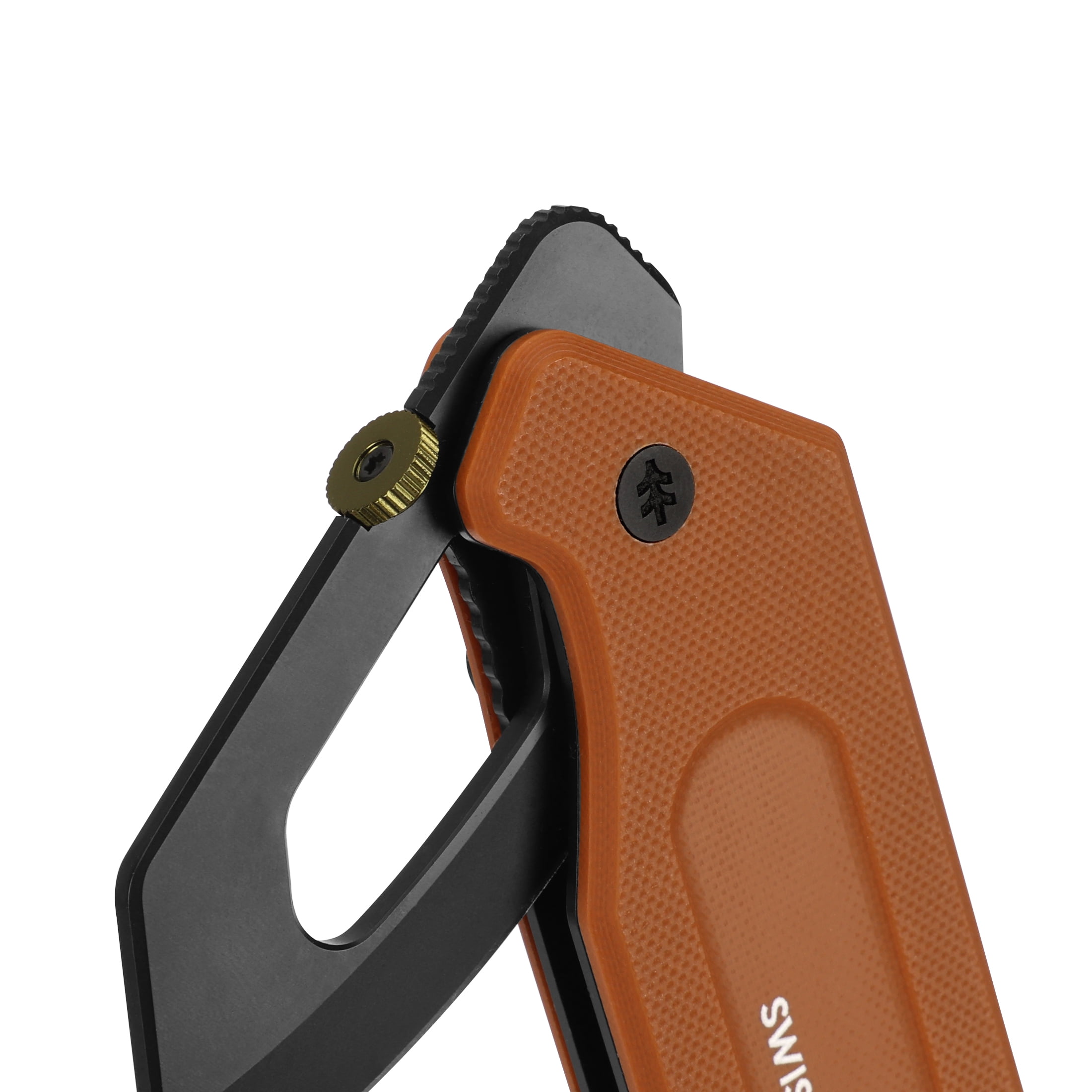Swiss Tech Ball Bearing Assisted Folding Pocket Knife, 2.5 Inch 14C28N Steel Blade, Clay G-10 and Aluminum Handle with Money Clip