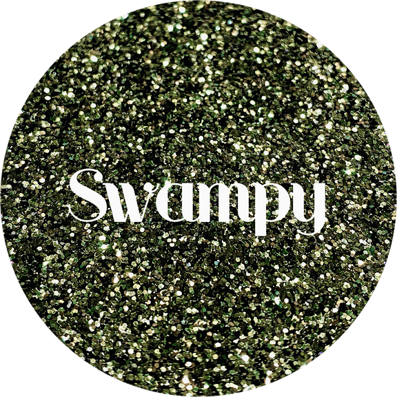 Glitter Heart Co. - High Quality Polyester Glitter - Metallic Dark Green - Swampy - 2 oz Bag