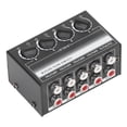 thumbnail image 2 of Mini mezclador estéreo pasivo CX400, mezclador estéreo portátil de 4 canales para reproductor de CD, unidad de cinta, computadora, teléfono, tableta, computadora, color blanco, 2 of 14