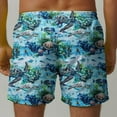 thumbnail image 5 of VBTAPA Big and Tall Swim Trunks for Men Sea Turtles Print Board Shorts Elastic Waist Drawstring Beach Shorts Quick Dry Surf Swimming Shorts with Pockets Blue#1 XL, 5 of 6