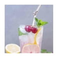 thumbnail image 5 of 5 Pcs Reusable Glass Straws,colorful Butterfly On Clear Straws With Design Shatter Resistant Bent D, 5 of 5