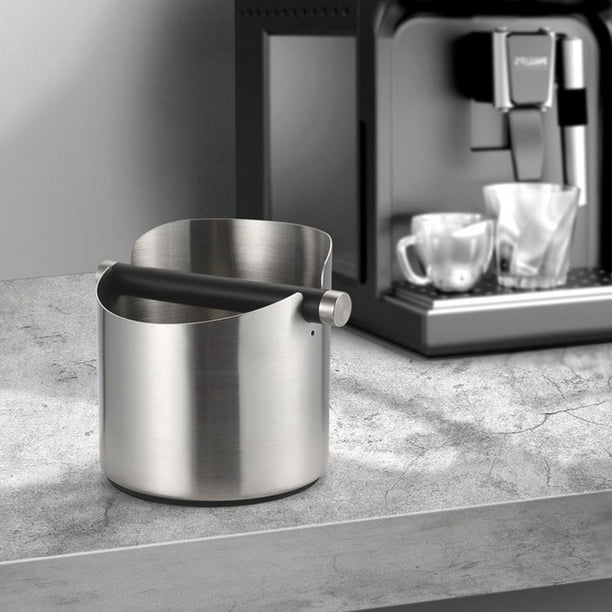 Caja de resistente Barra de extraíble Base antideslizante Herramientas de Recipiente de material acero inoxidable para espresso para posos de c perfecl caso de golpe de café